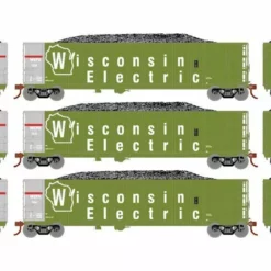 Athearn ATH7488 HO RTR Thrall High Side Gondola, Wisconsin Electric 3-Pack #1