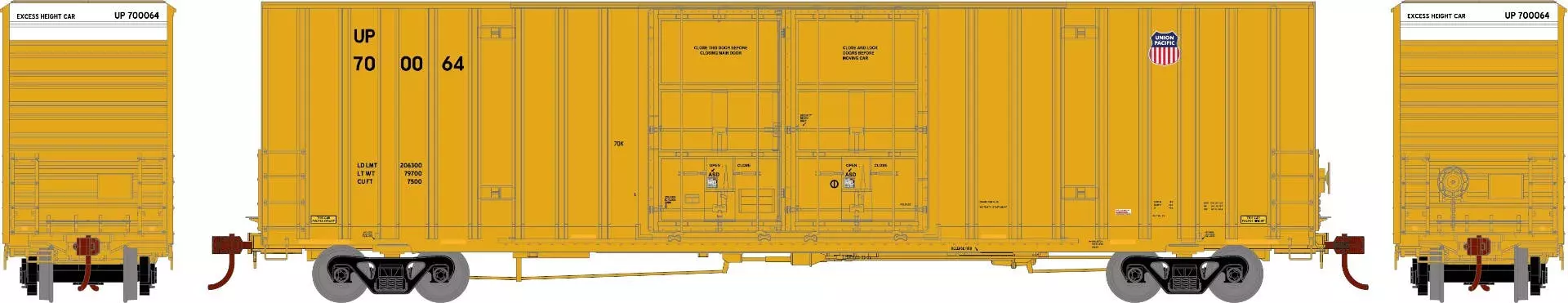 Athearn 75313 HO 60ft Gunderson Double Door High-Cube Box Car Union Pacific #700064
