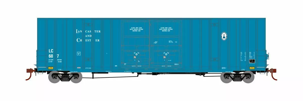 Athearn ATH75322 HO 60ft Gunderson Box Car, Lancaster & Chester #612