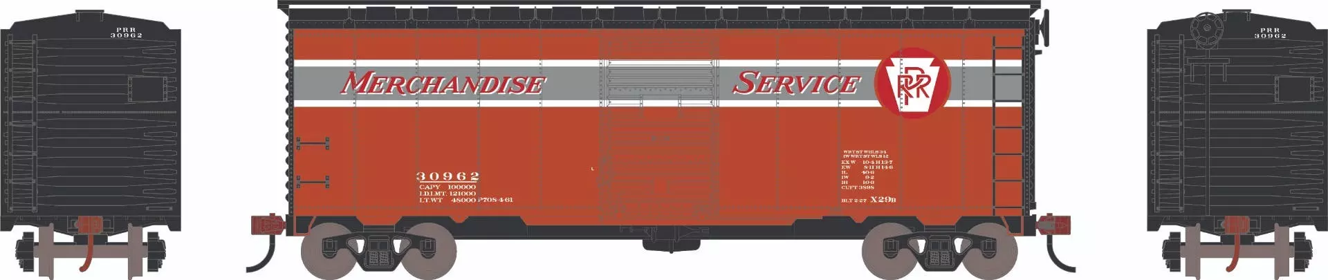Athearn 75344 HO 40ft Youngstown Door Box Car Pennsylvania Railroad #30962