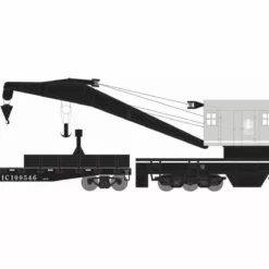 Athearn ATH75424 HO 200-Ton Crane With Tender, Illinois Central #100417