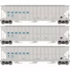 Athearn ATH81588 HO RTR FMC 4700 Covered Hopper, UNPX 3-Pack