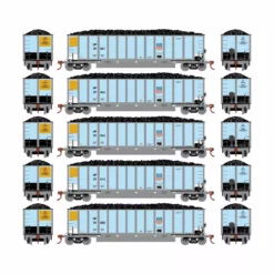 Athearn ATH81605 HO RTR Bethgon Coalporter 5-Pack, Union Pacific #2