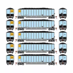 Athearn ATH25087 N Bethgon Coalporter 5-Pack, Data Only Silver
