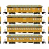 Athearn ATH84844 HO 50ft Old Time Overland Passenger Set, Rio Grande