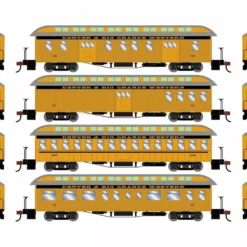 Athearn ATH84844 HO 50ft Old Time Overland Passenger Set, Rio Grande