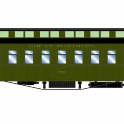 Athearn ATH84856 HO 50ft Old Time Overland Coach, Great Northern #375