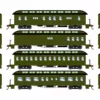 Athearn ATH84857 HO 50ft Old Time Overland Passenger Set, Great Northern