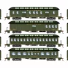 Athearn ATH84859 HO 50ft Old Time Overland Passenger Set, Southern