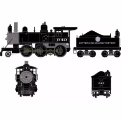Athearn ATH87212 HO RTR 2-6-0 Mogul, Standard DC, Rio Grande #940