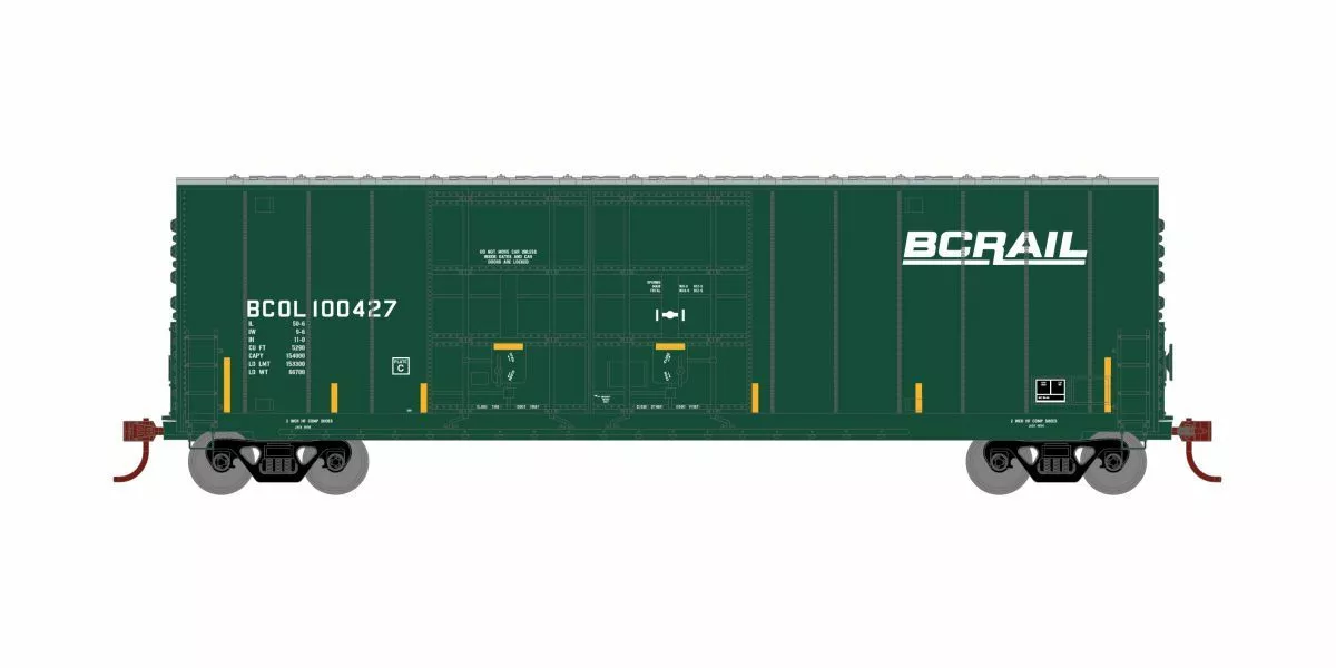 Athearn ATH88205 HO High-Cube Double Plug Door Boxcar, BC Rail #100427