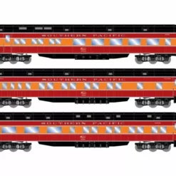 Athearn ATH88230 HO Heavyweight 3-Pack Diner/Coach/Observation, Southern Pacific