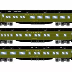 Athearn ATH88232 HO Heavyweight 3-Pack Diner/Coach/Observation, Santa Fe