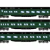 Athearn ATH88234 HO Heavyweight 3-Pack Diner/Coach/Observation, Maine Central
