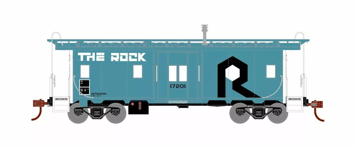 Athearn ATH90327 HO Bay Window Caboose, Rock Island #17201
