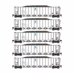 Athearn ATH98491 HO RTR 5-Bay Rapid Discharge Hopper, ITGX/White 5-Pack #3