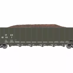 Athearn ATH98494 HO RTR 5-Bay Rapid Discharge Hopper, ITGX/Blk #10101