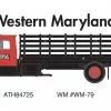 Athearn ATH84725 HO Ford F-850 Stakebed, Western Maryland #WM-79