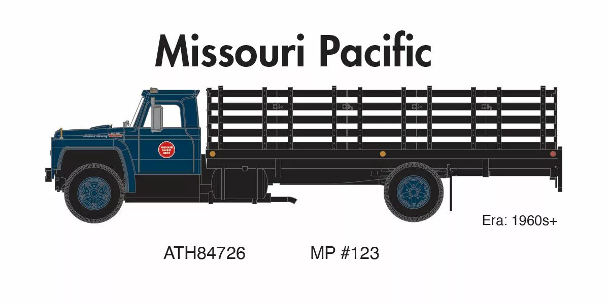 Athearn ATH84726 HO Ford F-850 Stakebed, Missouri Pacific #123