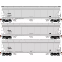 Athearn Genesis ATHG15844 HO ACF 4600 3-Bay Covered Hopper, ACFX 3-Pack