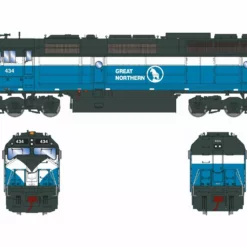 Athearn Genesis ATHG18381 HO EMD F45, Tsunami2 DCC Sound, Great Northern #434
