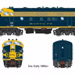 Athearn Genesis ATHG19672, HO Scale EMD F7A, Tsunami2 Sound & DCC, ATSF #261L