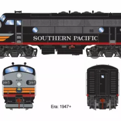 Athearn Genesis ATHG19576, HO Scale EMD F3A, Std. DC, SP Black Widow #6105