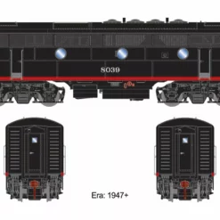 Athearn Genesis ATHG19677, HO Scale EMD F3B, Tsunami2 Sound & DCC, SP Black Widow #8039