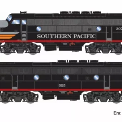 Athearn Genesis ATHG19678, HO Scale EMD F3A/F3B Set, Tsunami2 Sound & DCC, SP Black Widow #307 & 505