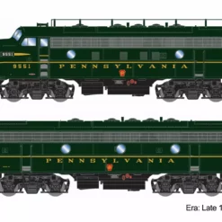 Athearn Genesis ATHG19584, HO Scale EMD F5A/F5B Set, Std. DC, PRR #9551A & 9551B