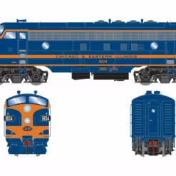 Athearn Genesis ATHG19611 HO EMD FP7, Standard DC, Chicago & Eastern Illinois #1607