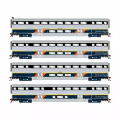 Athearn Genesis ATHG24418 HO M-K California Cars, DCC & Lights, CDTX 4-Pack