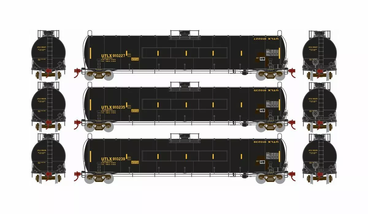 Athearn Genesis ATHG25593 HO 33K Gallon LPG Tank Car, UTLX 3-Pack #2