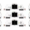 Athearn Genesis ATHG25754 HO 13,600 Gallon Acid Tank, NATX 3-Pack