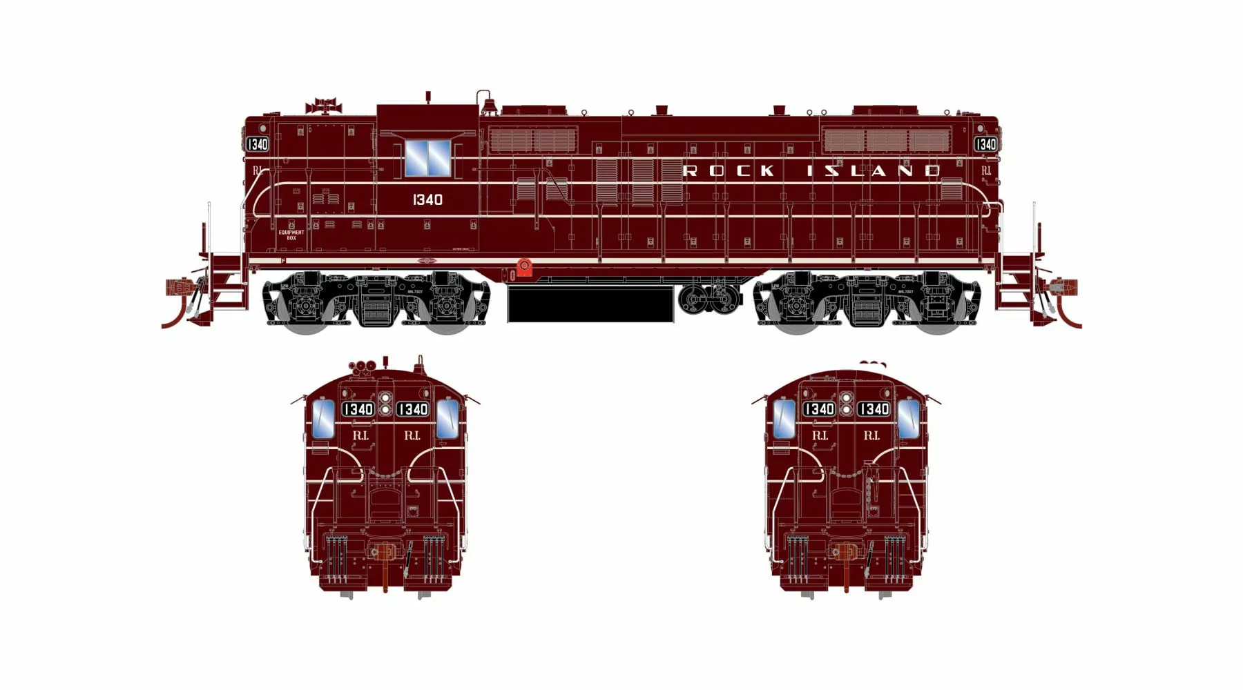 Athearn Genesis ATHG30628 HO EMD GP18, Standard DC, Rock Island #1340