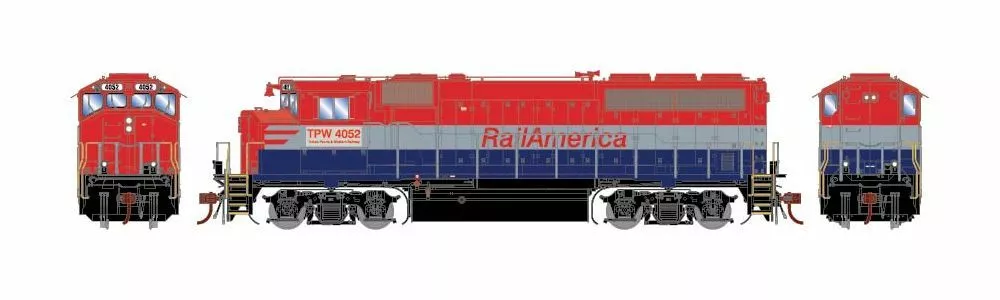 Athearn Genesis ATHG65087 HO EMD GP40-2L, Standard DC, Rail America/TP&W #4052