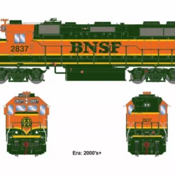 Athearn Genesis ATHG66357, HO Scale EMD GP39-2u, Tsunami2 Sound & DCC, BNSF #2837