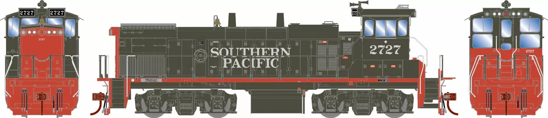 Athearn Genesis ATHG66366, HO Scale EMD MP15AC, Tsunami2 Sound & DCC, SP #2727