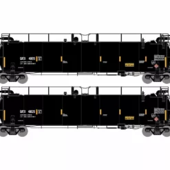 Athearn Genesis ATHG67933 HO TankTrain A/B Set, GATX Yellow Stripe #48615, #48626