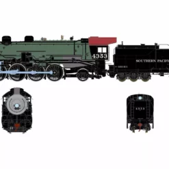 Athearn Genesis ATHG71557 HO 4-8-2 MT-4, Standard DC, Southern Pacific, Early Green Boiler #4353