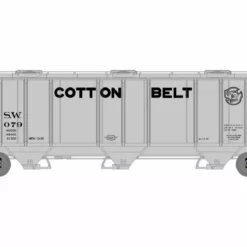 Athearn Genesis ATHG73628 HO PS-2 2893 3-Bay Covered Hopper, Cotton Belt #76098