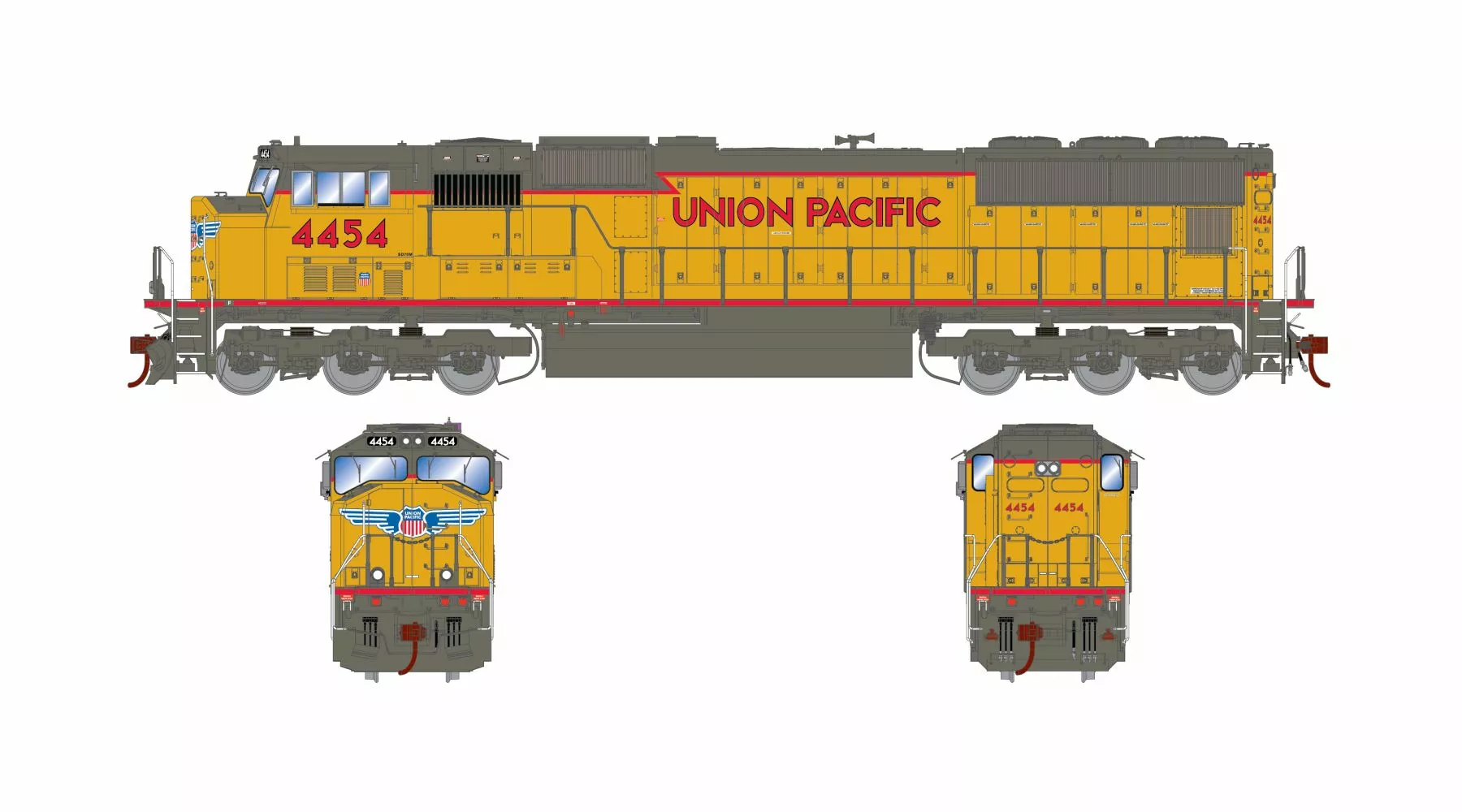 Athearn Genesis ATHG75820 HO EMD SD70M, Tsunami2 DCC Sound, Union Pacific #4454