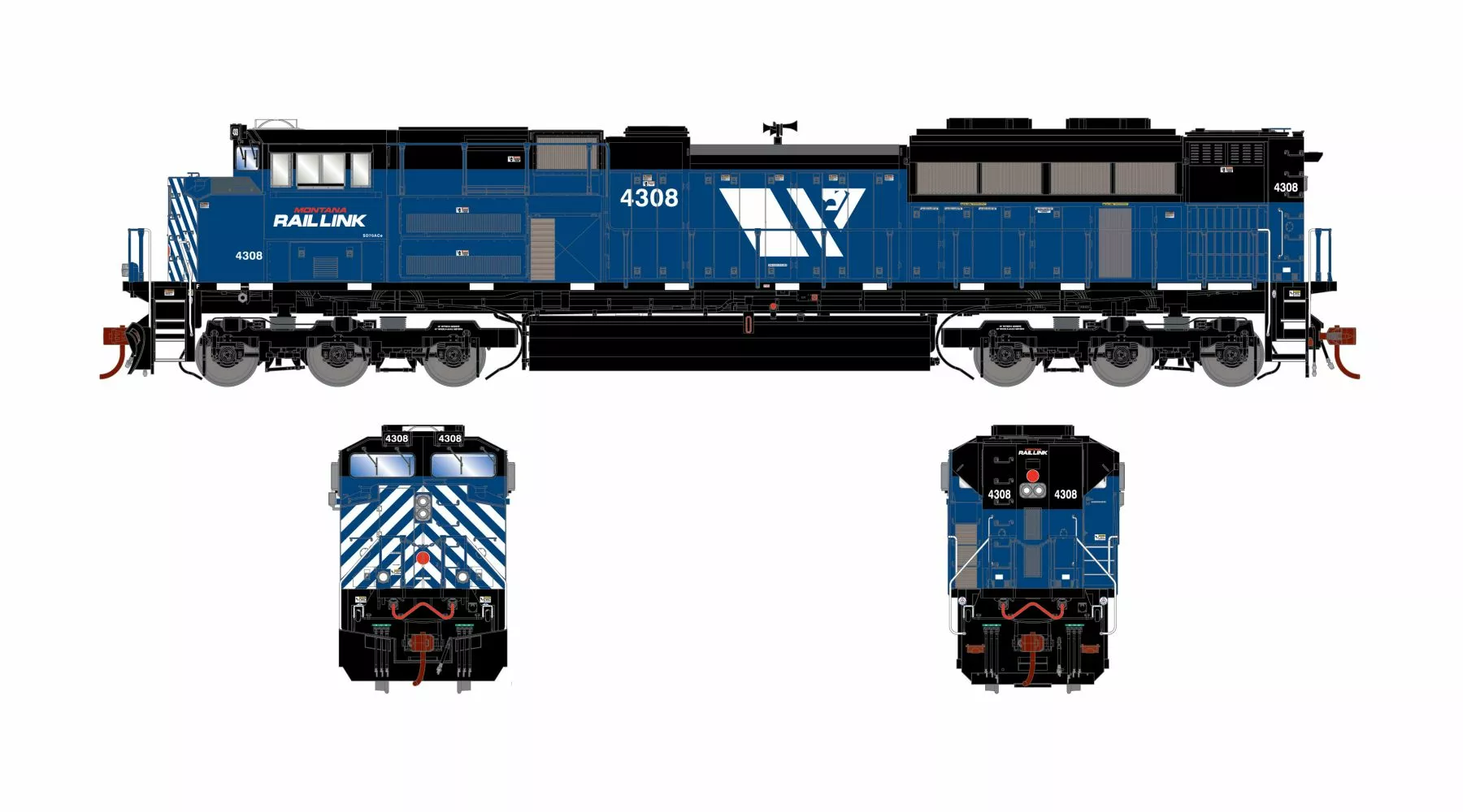 Athearn Genesis ATHG75848 HO EMD SD70ACe, Tsunami2 DCC Sound, Montana Rail Link #4315