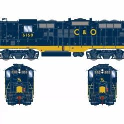 Athearn Genesis ATHG82268 HO EMD GP9, Standard DC, Chesapeake & Ohio #6168