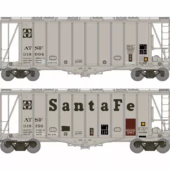 Athearn Genesis ATHG87469 HO GATC 2600 Airslide Hopper, Santa Fe 2-Pack