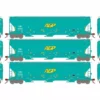 Athearn Genesis ATHG97149 HO Trinity 5161 3-Bay Covered Hopper, DJTX 3-Pack #1