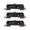 Athearn Genesis ATHG25649 HO 13,000 Gallon Acid Tank Car, Chevron 3-Pack