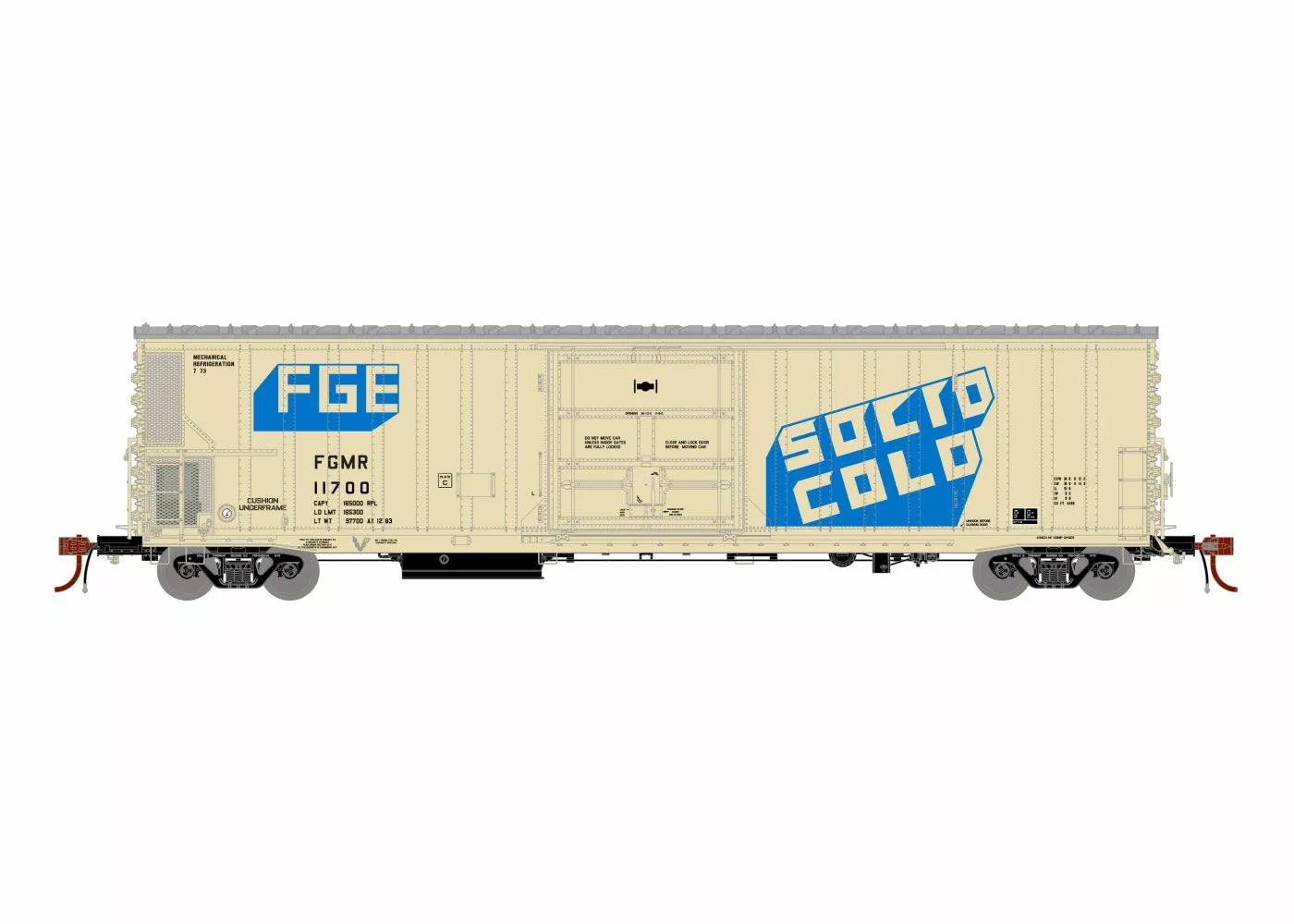 Athearn ATH24713 N FGE 57ft Mechanical Reefer, Tsunami2 Sound Car DCC Sound, FGE #12346
