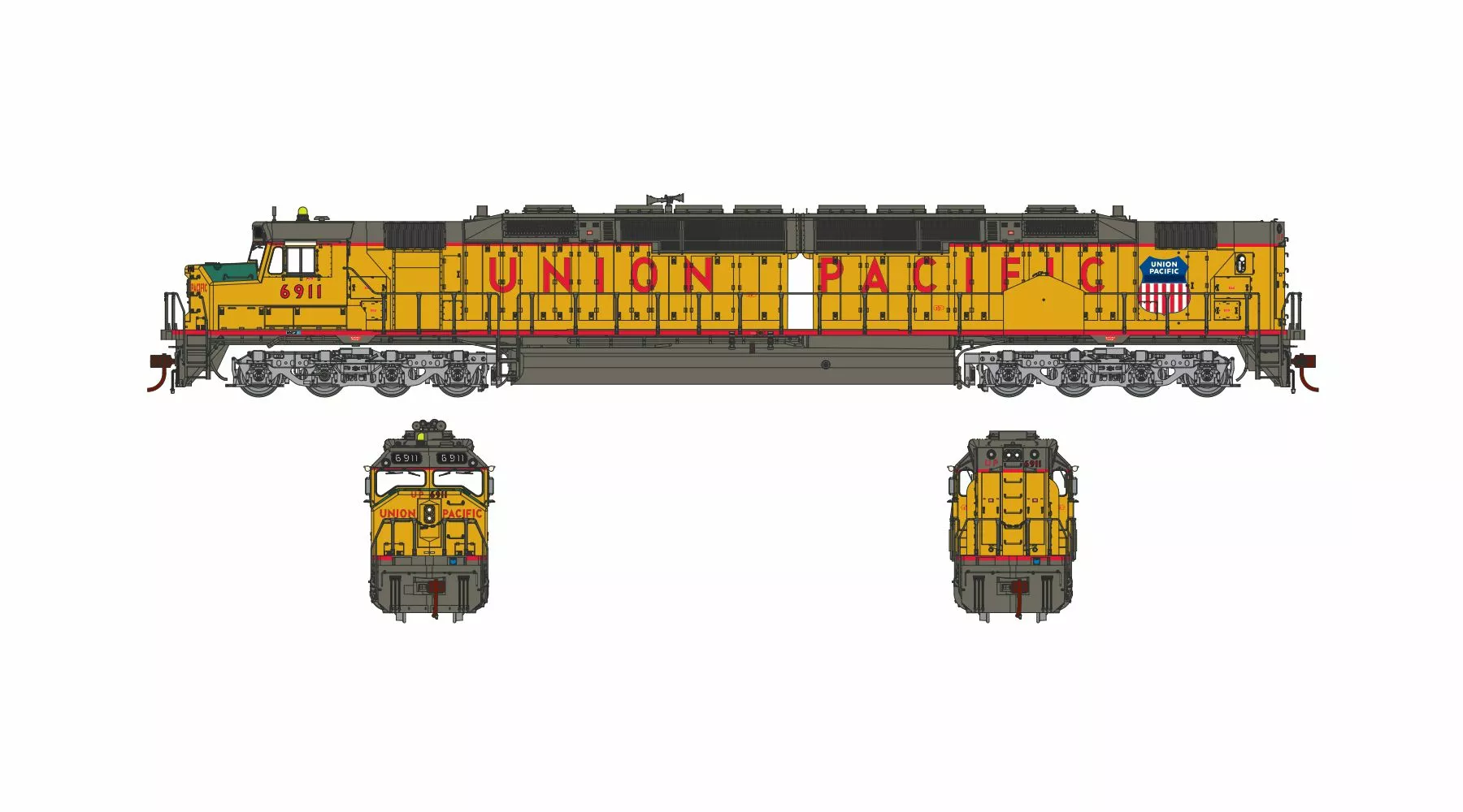 Athearn Genesis ATHG71648 HO EMD DDA40X, Tsunami2 DCC Sound, Union Pacific #6907