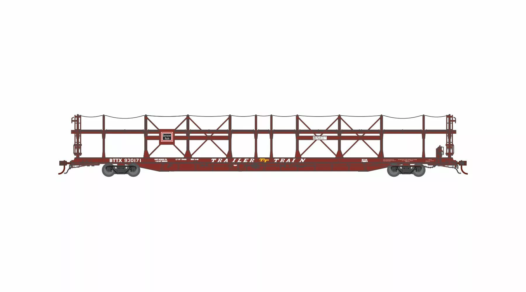 Athearn Genesis ATHG69580 HO F89-F Bi-Level Auto Rack, Chicago Burlington & Quincy #930176